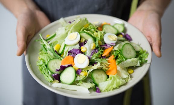 colorful plate of healthy food