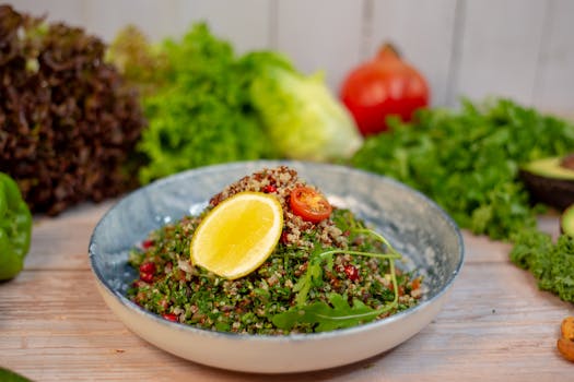 colorful quinoa salad with Mediterranean flavors