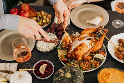 Image of a family meal with whole foods