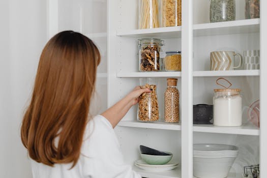 organized meal prep station