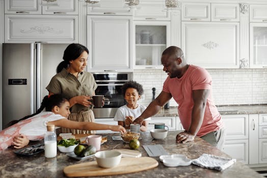 kids cooking in the kitchen